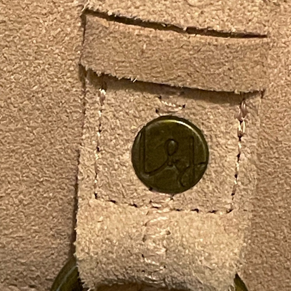 Tan suede Crossbody Bag with Tassel Accent - Picture 6 of 16